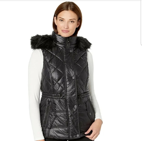 Michael Kors Jackets & Blazers - Michael Kors Puffer Jacket vest with fur hood